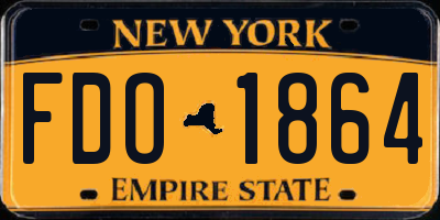 NY license plate FDO1864