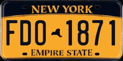NY license plate FDO1871