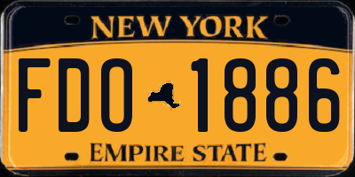 NY license plate FDO1886