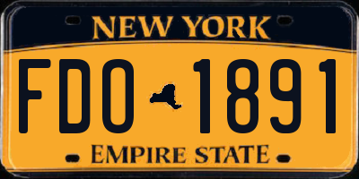NY license plate FDO1891