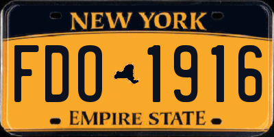NY license plate FDO1916
