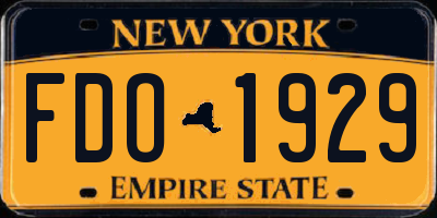NY license plate FDO1929