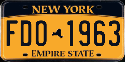 NY license plate FDO1963