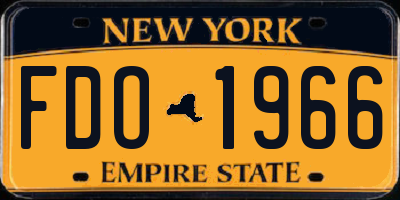 NY license plate FDO1966