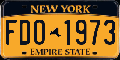 NY license plate FDO1973