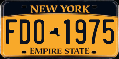 NY license plate FDO1975
