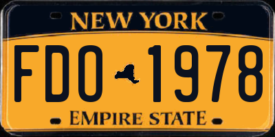 NY license plate FDO1978