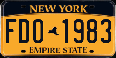 NY license plate FDO1983