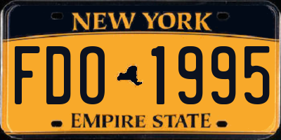 NY license plate FDO1995