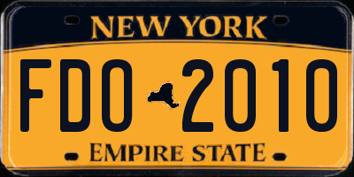 NY license plate FDO2010
