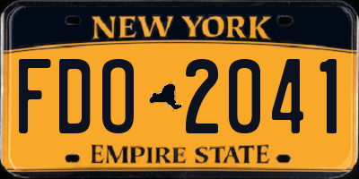 NY license plate FDO2041