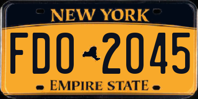 NY license plate FDO2045