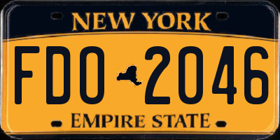 NY license plate FDO2046