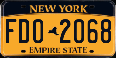 NY license plate FDO2068