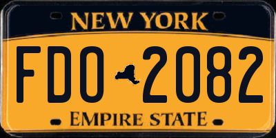 NY license plate FDO2082