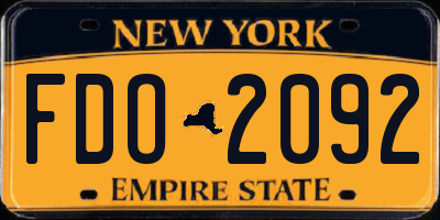 NY license plate FDO2092
