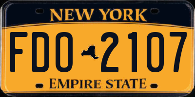 NY license plate FDO2107