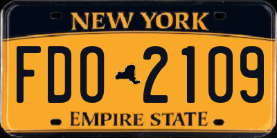 NY license plate FDO2109
