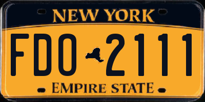NY license plate FDO2111