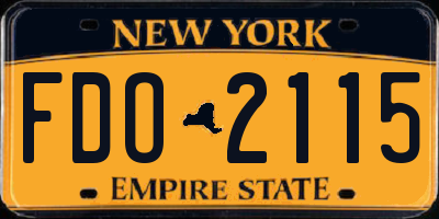 NY license plate FDO2115