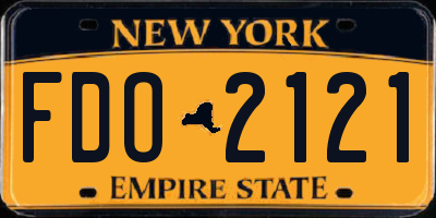 NY license plate FDO2121