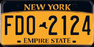 NY license plate FDO2124