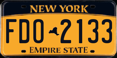 NY license plate FDO2133