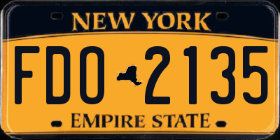 NY license plate FDO2135