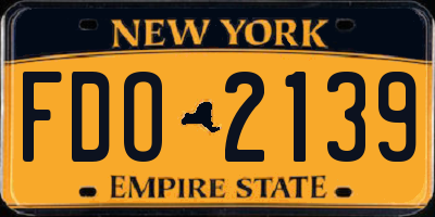 NY license plate FDO2139