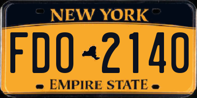 NY license plate FDO2140