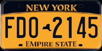 NY license plate FDO2145