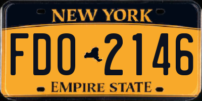 NY license plate FDO2146