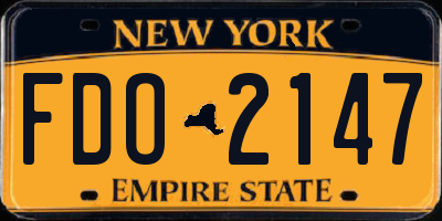 NY license plate FDO2147