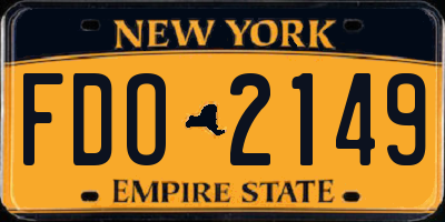 NY license plate FDO2149