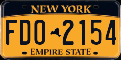 NY license plate FDO2154