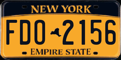 NY license plate FDO2156