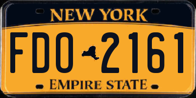 NY license plate FDO2161
