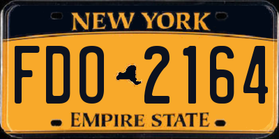 NY license plate FDO2164