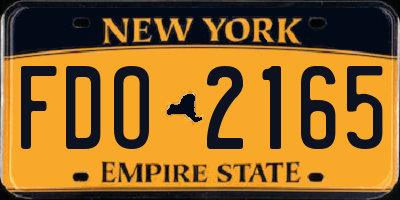 NY license plate FDO2165