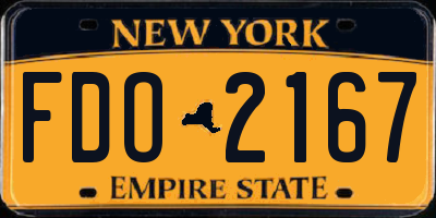 NY license plate FDO2167