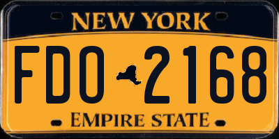 NY license plate FDO2168