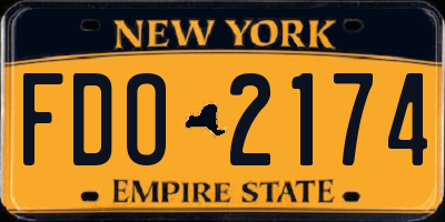 NY license plate FDO2174