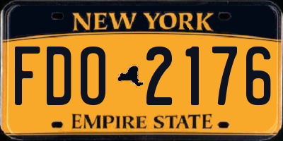 NY license plate FDO2176