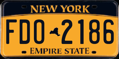 NY license plate FDO2186