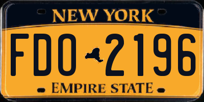 NY license plate FDO2196