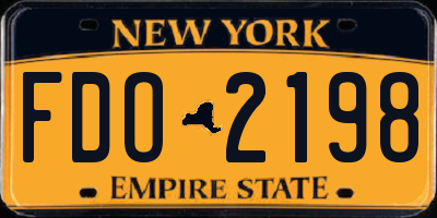 NY license plate FDO2198