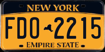NY license plate FDO2215