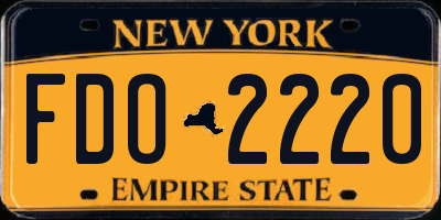 NY license plate FDO2220