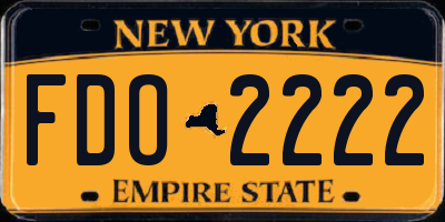 NY license plate FDO2222