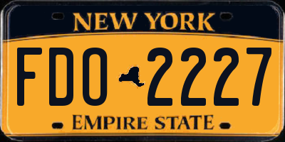 NY license plate FDO2227